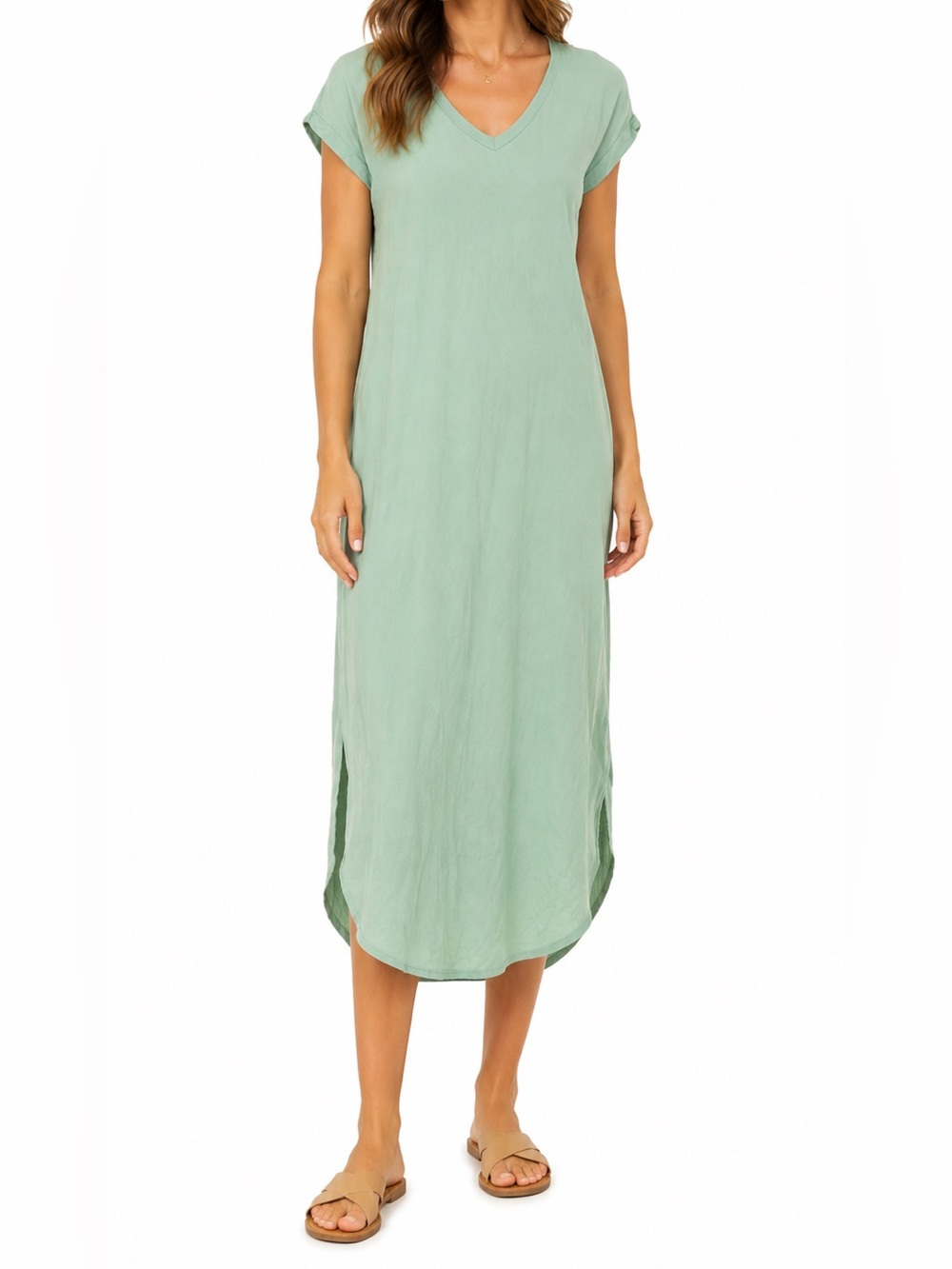 Boutique Brand Size Medium Green Midi Dress New With Tags